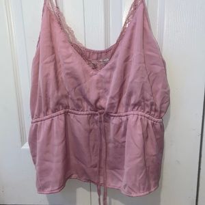 American Eagle Pink adjustable Crop top